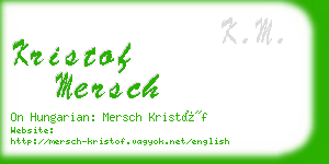 kristof mersch business card